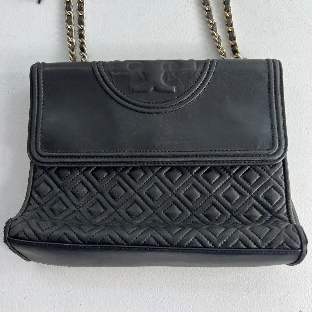 Tory Burch Convertible Shoulder Bag Fleming Convertible Quilted